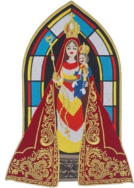 rug embleem de zoete lieve Vrouwe