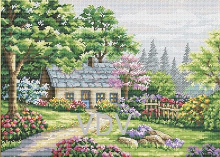Borduurpakket VDV - Summer Silence - Zomerstilte - met DMC garens