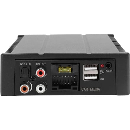 Amplificateur DSP pour Voiture 4 x 80W Haute Fidélité Support USB Bluetooth Entrée Optique Coaxiale Processeur de Son Numérique pour Android gray