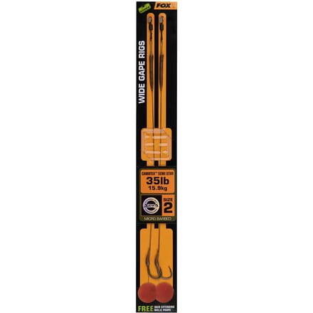 FOX Edges Wide Gape Semi Stiff Camotex Ready Rigs - Onderlijn