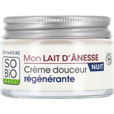Léa Nature SO BIO étic Mon Lait d'Ânesse Crème Douceur Nuit Régénérante Bio 50 ml
