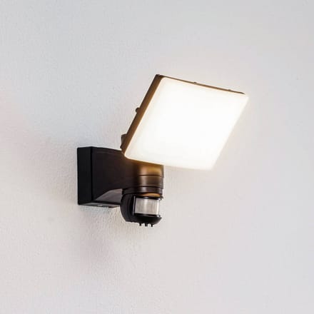 Prios LED buitenwandspot Avayah, bewegingsmelder, IP44