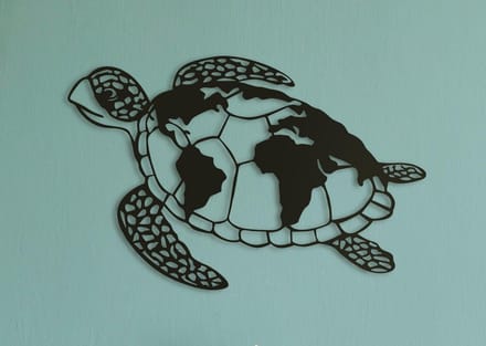Wanddecoratie dieren | Schildpad - M (26x40cm)