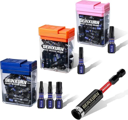 90-delige Slagvaste Torx Schroevendraaier Bits Set in S2 Staal met Magnetische Houder