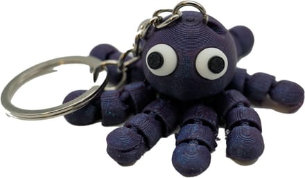 Flexi octopus sleutelhanger - Mint - 3d geprint - Cadeau liefhebber – Sleutelhanger dier - 4cm