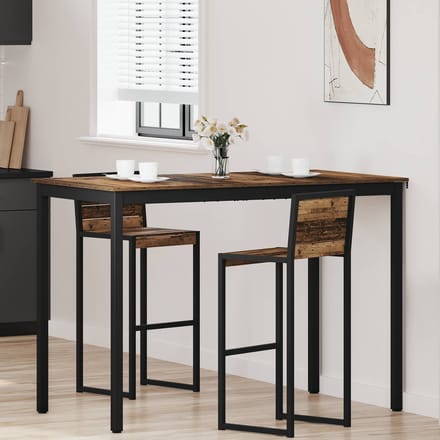 vidaXL - Staande - Bartafel - Bewerkt - hout - Rechthoekig