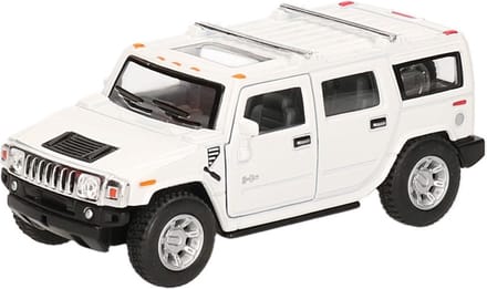 Welly Modelauto Hummer H2 SUV - speelgoed wagen - wit - 12,5 cm - metaal