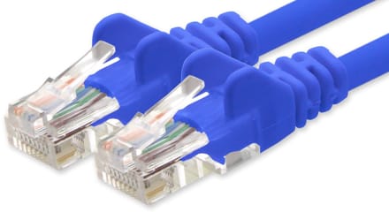 1aTTack.de Cat.6 netwerkkabel - blauw - 1x - 1m - CAT6 Ethernetkabel LAN-kabel 1000 Mbit patchkabel