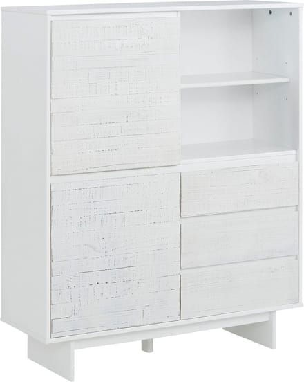 Morgan-Kast - 2-deuren 3-laden - Wit Grenen