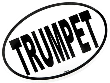 Ovalen sticker Trumpet