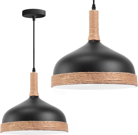 Toolight App1421-1Cp Hanglamp Zwart 30X32X30Cm