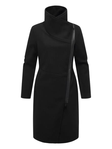 Navahoo Samtrose dames overgangsmantel met opstaande kraag – elegant & modern