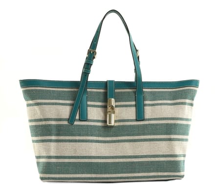FURLA schoudertas shopper Debby Tote Toni Amatore Blue crème