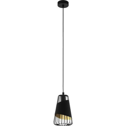 EGLO Austell Hanglamp - E27 - 16.5 cm - Zwart, goud