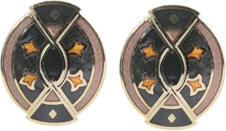 Behave - Oorclips dames - zwart en bruin - 3 cm