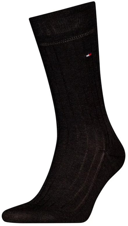 Tommy Hilfiger Herensokken Premium Rib Fil D'ecosse Dark Grey Melange