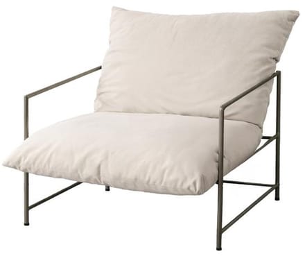 Svea - Mera fauteuil bronzen onderstel - beige