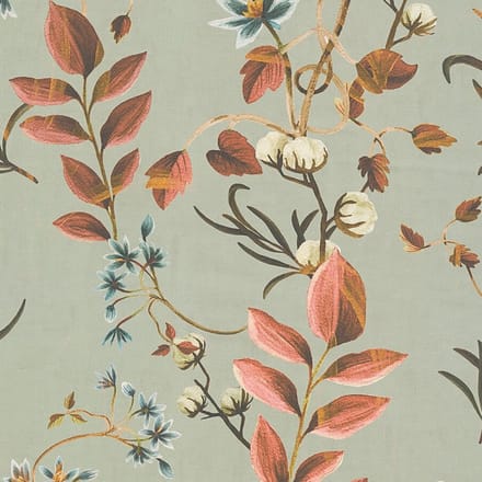 ROMANTISCH BEHANG | Bloemen & Bladeren - Grijs Groen Rood Bruin - A.S. Création Anna D'Andrea
