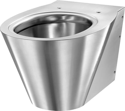 BCN S hangWC toevoer horizontaal RVS 304 ext. mat int. glans