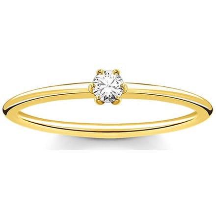 Thomas Sabo Dames-Damesring 925 Zilver 1 Zirkonia 52 Goud 32017870