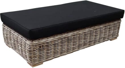 Nissah voetenbank 143x75xH43 cm naturel rotan
