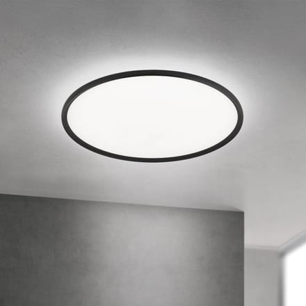 ORION LED plafondlamp Kant, Ø 80 cm zwart, CCT metaal/kunststof
