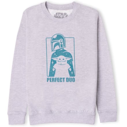Star Wars The Mandalorian Perfect Duo Kids' Sweatshirt - Grey - 98/104 (3-4 jaar)