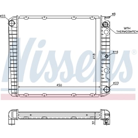 Radiator, motorkoeling NISSENS 65525A