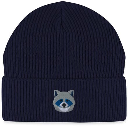 Geborduurde Wasbeer Kop Uniseks Bio Fisherman Beanie