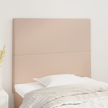 vidaXL - Hoofdbord - cappuccino - 100x5x118/128 - cm - Kunstleer