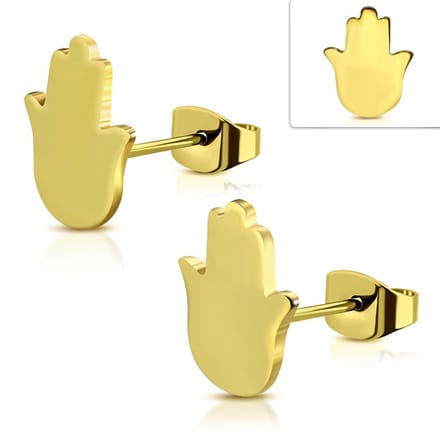 Montebello Oorbellen Ayla - 316L Staal - Hand van Fatima - 10x9mm