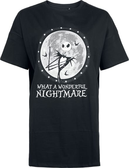 The Nightmare Before Christmas What a Wonderful Nightmare - Oversized Dames Oversized T-shirt - zwart - M