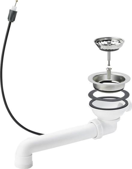 Afvoerklep Set - Waterafvoer Klep - Leiding Onderhoud - Kunststof Constructie - 1-1/2 inch - Wit