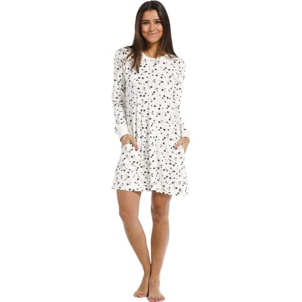 Rebelle  - Maat 42 - All over Hearts Vrouwen Nachthemd - Ivory