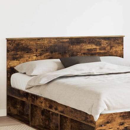 vidaXL Hoofdbord Gerookt eiken Bewerkt hout