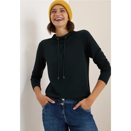 Shirt met trechtervormige hals