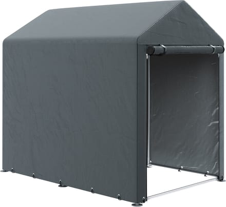 Outsunny garage tent - gegalvaniseerd staal - PE-doek - donkergrijs