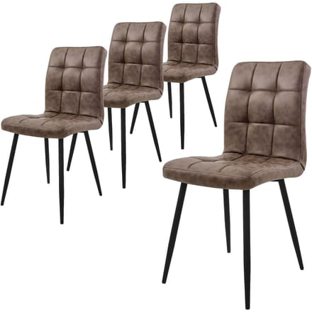 Set van 4 eetkamerstoelen Quinn kunstleer | ML-Design