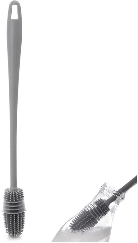Orion - Flessenborstel - 32,5 cm - Siliconen - Grijs