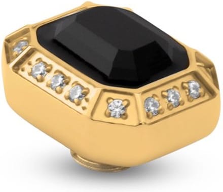 Melano Vivid Emerald CZ Steentje Jet | Goud