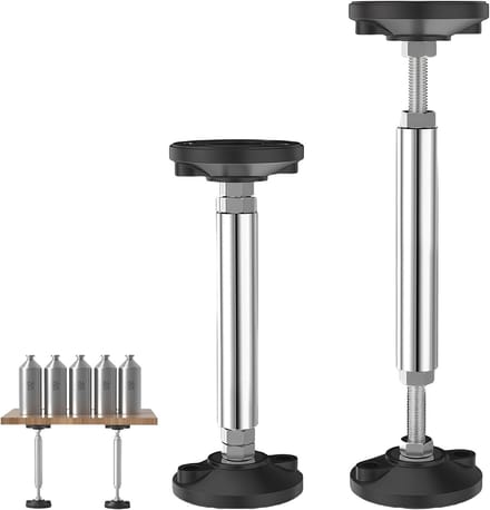 Steunstangen Set - Verstelbare Stangen - Kasten Ophangen - Robuuste Constructie - 28-42 cm - Zilver