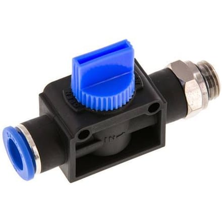 10 mm - G1/4'' Kunststof/Messing 3/2-Weg Handafsluiter Ontluchting aan Draadzijde