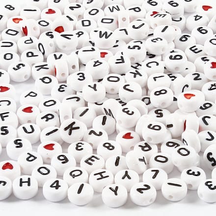 Creativ Company Plastic Letterkralen 7 mm Wit 200gr