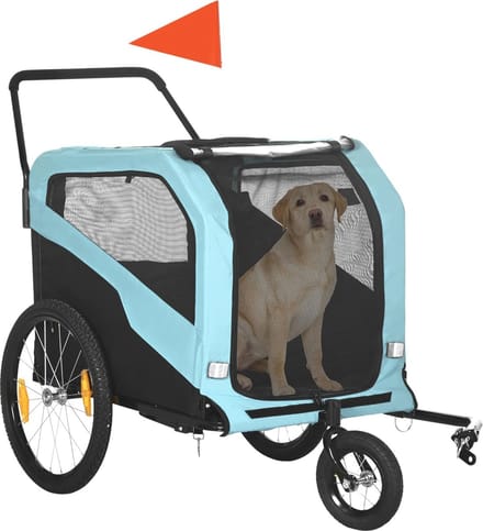 2-in-1 hondenaanhanger en buggy voor grote honden max. 30 kg