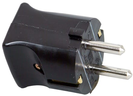 Kopp Stekker met Randaarde - 16A 230V - Zwart