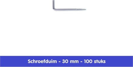 Deltafix schroefduim standaard verzinkt 30 mm 100 st.