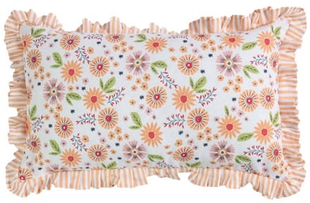 Louisa Kussen bloem ruffle 30x50cm