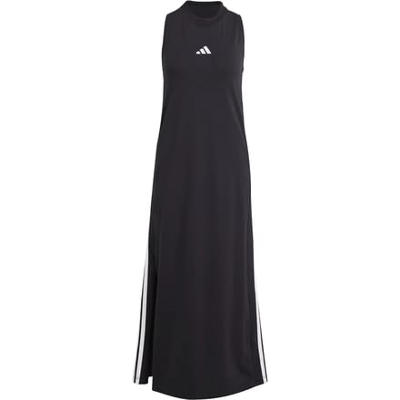 Adidas Sportswear Essentials 3-Stripes Lange Racerback Jurk - Dames - Zwart