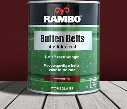 Rambo Buiten Beits Dekkend - 0,75 liter - Klassiekrood