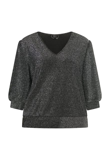 Faina Glitter Shirt Dames zilver-zwart